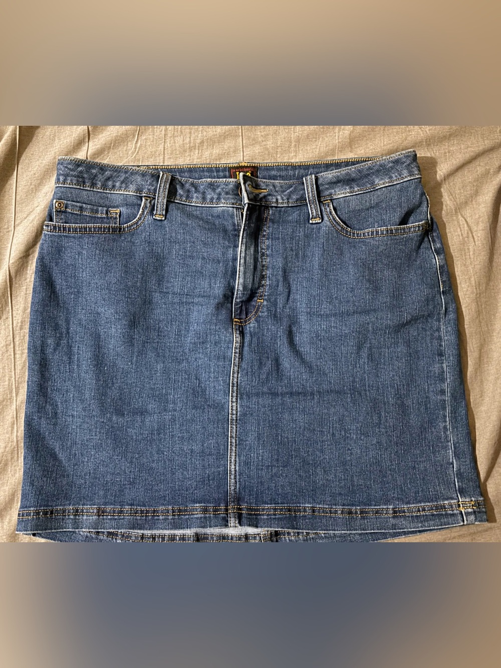 Lee Denim Mid Rise Skort Blue Jean Skirt Shorts Size 16M
